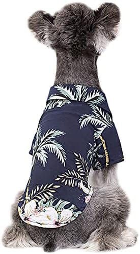 Secodrout Hawaii חולצת כלבים פרחונית, חולצות טריקו בקיץ מחמד בגדים מגניבים נושמים חולצות הוואי לכלבים
