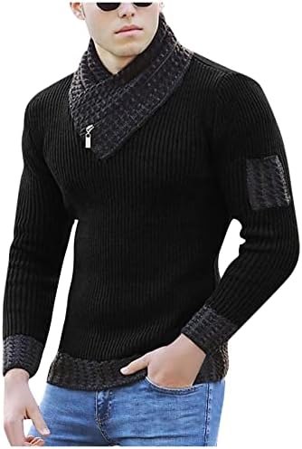 Dyguyth Mens Slim Fit Sweater Crewneck, סוודר סריגים סריגים שרוול ארוך שרוול ארוך סוודרים סרוגים עם