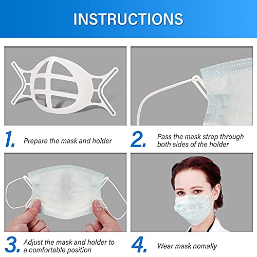 5 יחידות 3 שדרוג מסכת סוגר למבוגרים, פנימי תמיכה מסגרת סוגר עבור פנים מסכת הגנת שפתון מגן סטנד האף