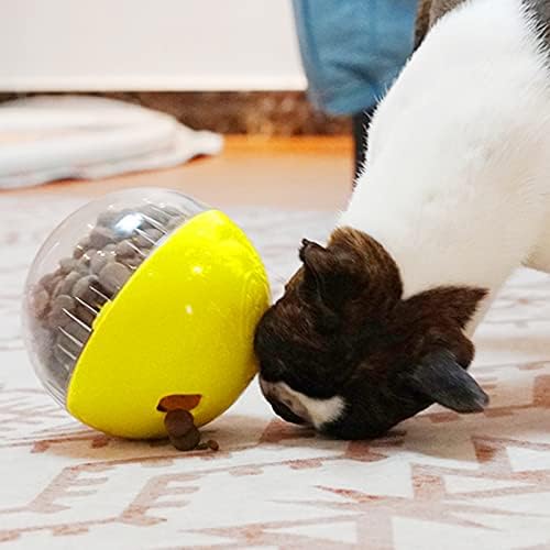 כדור צעצוע של מזין כלבים של Zykoya, כמעט בלתי ניתן להריסה של גומי טבעי לעיסת צעצועים מתקן חטיפים, צעצוע