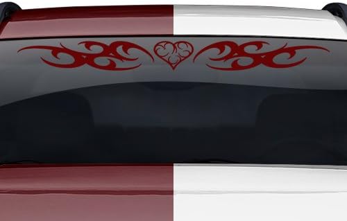 עיצוב יצירות דביקות 168-01 לב שבטי מערבולת להבה מבטא מבטא מדבקות מדבקות מדבקות ויניל גרפי אחורי אחורי