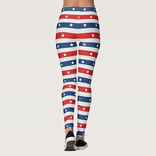 חותלות דגל אמריקאי כוכבים ופסים נוחים מכנסי טייץ מודפסים