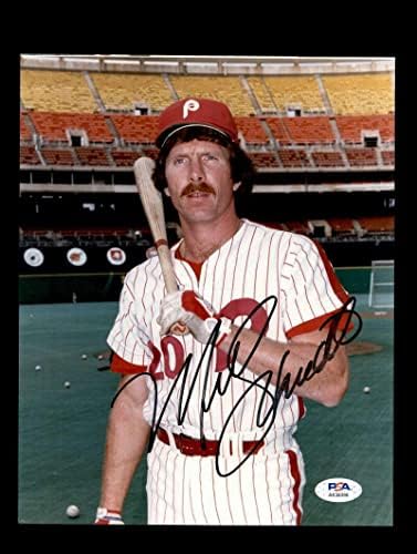 מייק שמידט PSA DNA חתום 8x10 Photo Phillies Autograpth - תמונות MLB עם חתימה