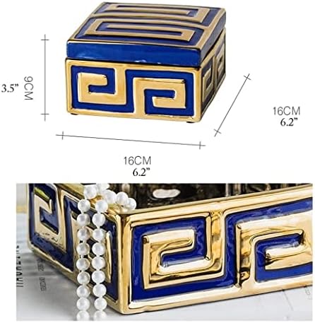 ארגון תכשיטים של תכשיטי Razzum מארגן תכשיטים קרמיקה תיבת מזכרת קופסת תכשיטים מצופה זהב מארגן אחסון מארגן