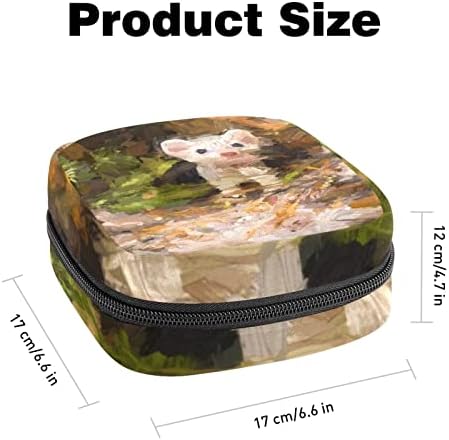 שמן ציור בעלי החיים מפית סניטרית אחסון תיק נייד תקופת ערכת תיק כרית שקיות עבור תקופת וסת כוס תיק עם