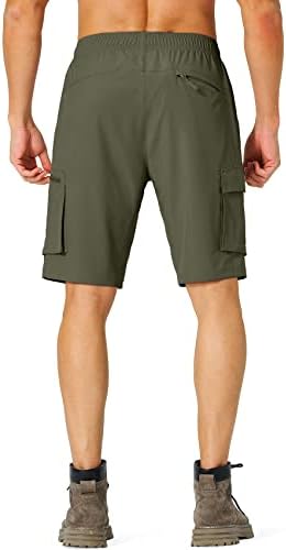 S Spowind Wake Wking Cargo מכנסיים קצרים מהיר של מכנסי טיול בקיץ יבש קלים עם כיסי רוכסן לקמפינג דיג