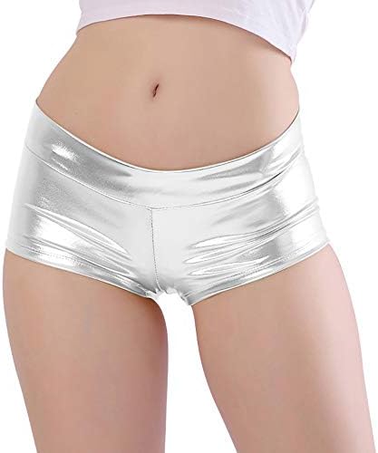 Kepblom לנשים מבריק מתכת נלהבת מכנסיים קצרים שלל מכנסיים חמים ריקוד תחתונים