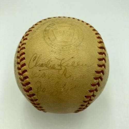1946 קבוצת ינקי ניו יורק חתמה על בייסבול בליגה האמריקאית ג'ו דימג'יו PSA - כדורי בייסבול חתימה