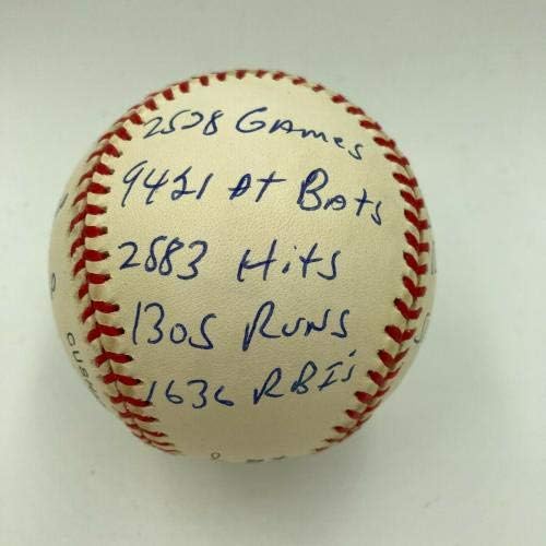 ארני בנקס חתם על קריירה בכתובת כבדה סטטבול בייסבול רג'י ג'קסון COA - כדורי בייסבול עם חתימה