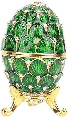 תכשיטי ביצה של ליאנגלייד פברג 'קופסת תכשיטים קופסת פסחא ביצת פסחא מארגן תכשיטים בסגנון וינטג'