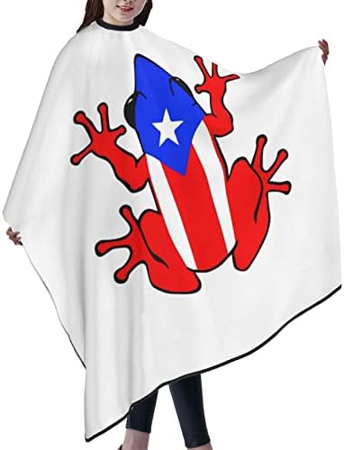 דגל פוארטו ריקו צפרדע סלון שיער חיתוך כף בכף ספרות ספרות מספרה תספורת תספורת סינר סינר עיצוב סטיילינג