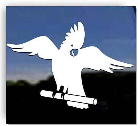 Cockatoo Parher Bird Nickerstickers® מדבקות חלונות ויניל