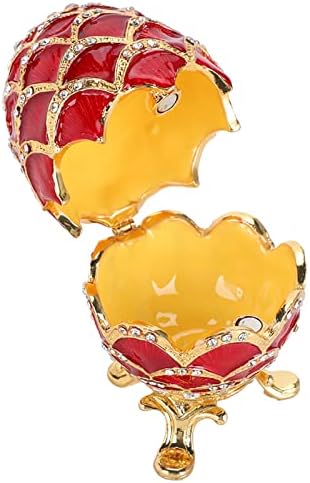 סגנון ביצה אמייל בסגנון אמייל דקורטיבי תכשיטים תכשיטים תכשיטים, קופסת תכשיטים של ביצים אמייל, מתנה ייחודית
