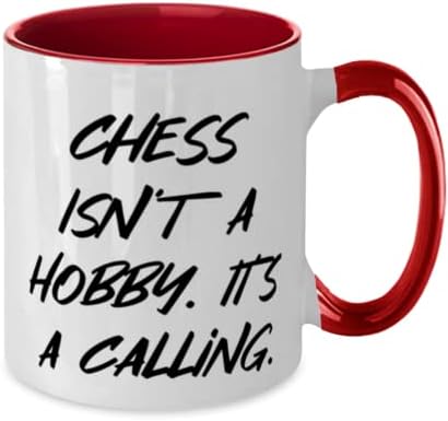 מתנות שחמט מושלמות, שחמט זה לא תחביב. זה קורא, חג שני טון 11 עוז ספל שחמט, סט שחמט, לוח שחמט, כלי שחמט,