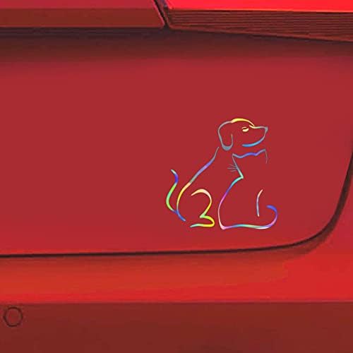 Gigicloud 16x16 סמ מדבקת מכונית כלב מחמד מדבקה מעניינת דפוס חיה מדבקות מכונית מכונית מדבקות חלונות גוף