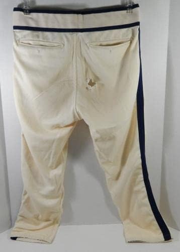 1988 יוסטון אסטרוס ג'ים דה -דשיס 43 משחק משמש למכנסיים לבנים 38-27 DP25308 - משחק משומש מכנסי MLB