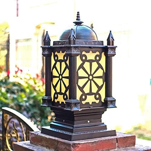 מנורה ראש עמוד וילה מנורה בסגנון אירופאי דלת ראש קיר חיצונית מנורה חיצונית גדר אטומה גן גן תאורת מדשאה