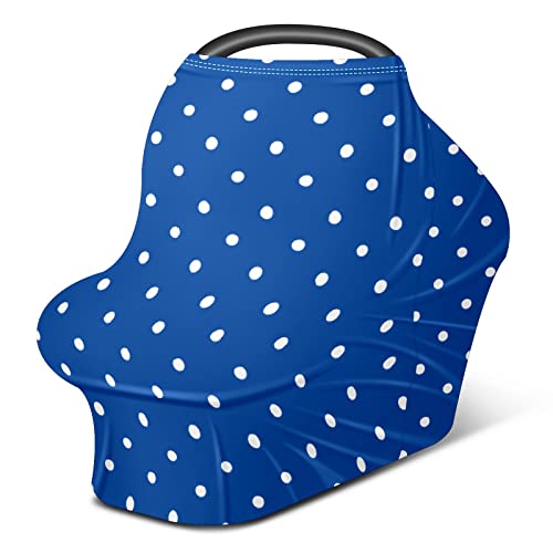 מושב מכונית לתינוק מכסה כיסוי של דפוס נקודה כחול לבן כיסוי סיעוד מניקה כיסוי עגלת צעיף לתינוקות חופה